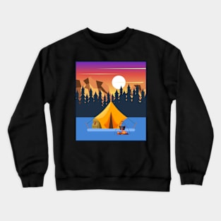 Camping time Sticker, for travel lovers, Discover Crewneck Sweatshirt